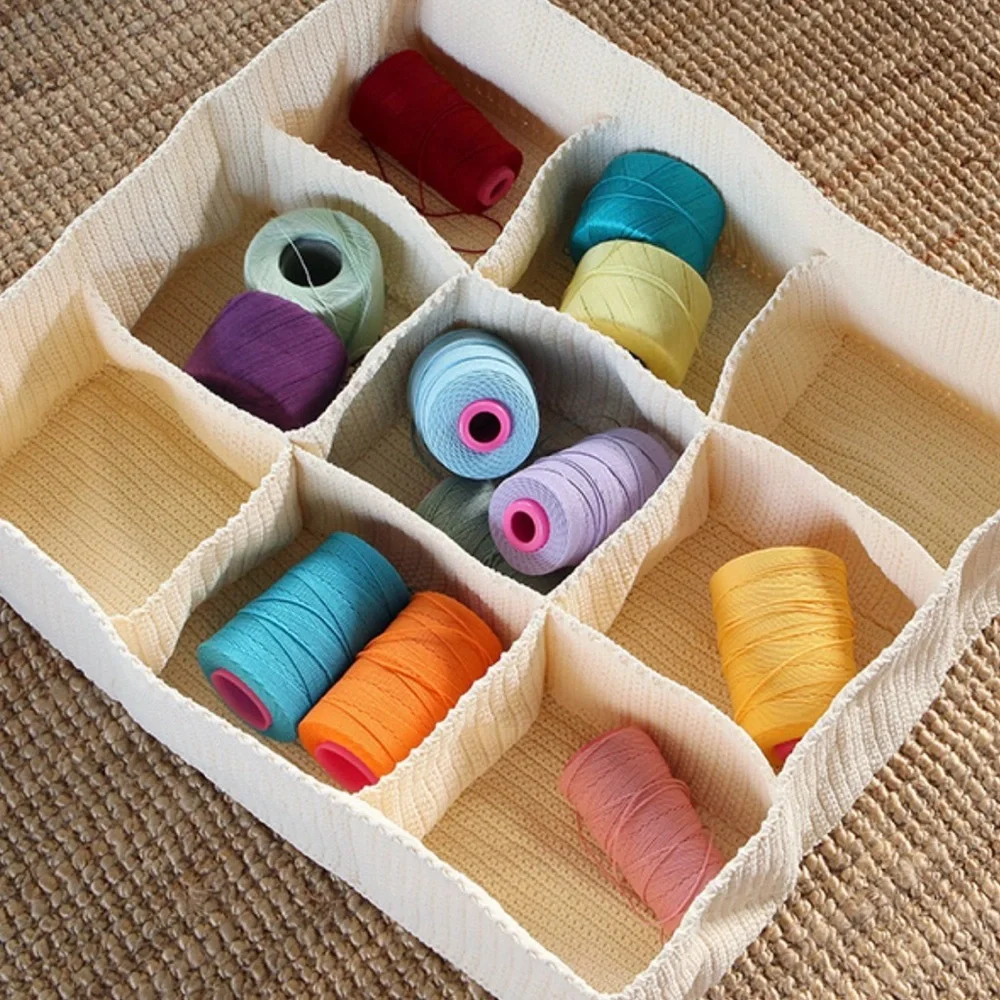 IKEA Komplement Drawer Organizer Ivory Crochet 9-Compartments Storage #0825255B